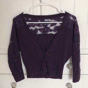 Lace American eagle button up cardigan